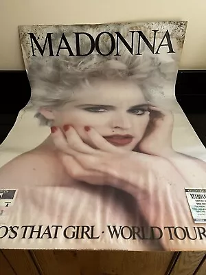 Madonna Who’s That Girl World Tour 1987 Poster (UK) With 2 Concert Ticket Stubs • £75