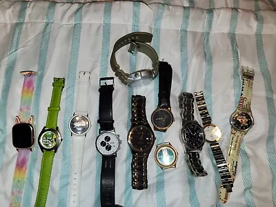 Assorted Wristwatch Lot Watch Mercedes Swatch Fossil • $10