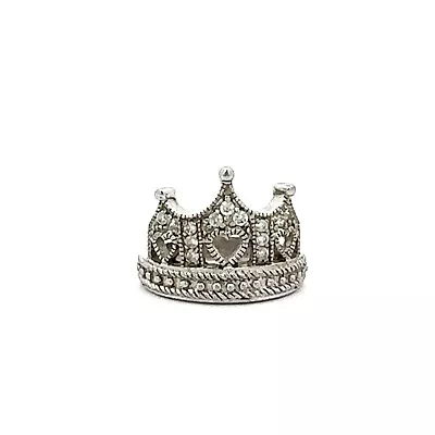VTG Estate Sterling Silver & Cubic Zirconia Crown Queen Princess Size 7 Ring! 19 • $33.99
