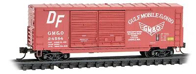 Micro-Trains MTL N-Scale 40ft DD Box Car Gulf Mobile & Ohio/GMO (Red) #24584 • $25.69