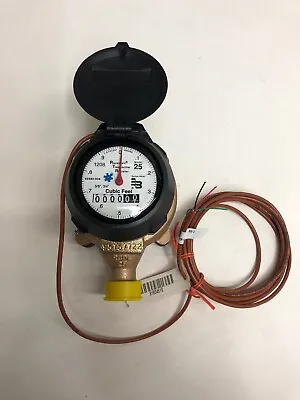 Badger 5/8x3/4 M25 Brass Water Meter RTR Cubic Feet. • $60