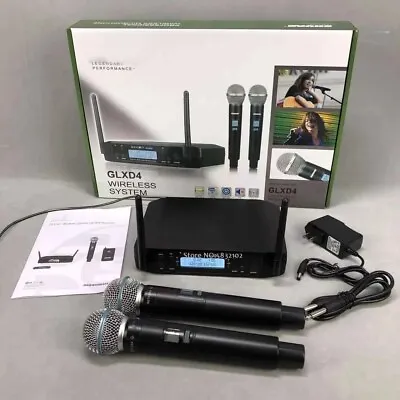 GLXD4 Shure Vocal Dual Channel Wireless Microphone System UHF Handheld Cordless • $169.89