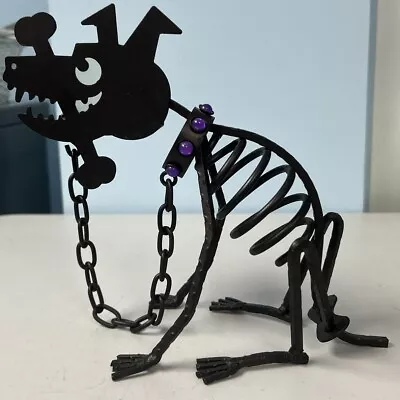 Partylite Candle Holder Dog Skeleton Chain Halloween Seasonal Decoration • $42.14