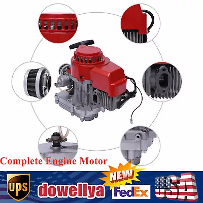 2 Stroke Pull Start Engine Fit For 49cc 50cc Mini Motor Pocket Scooter Dirt Bike • $71.25