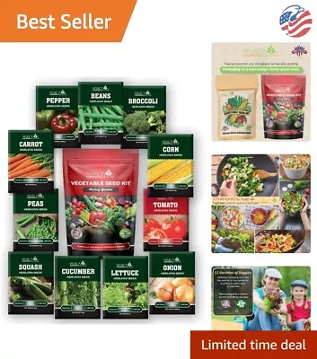 Heirloom Seeds Variety Pack - Non-GMO - 4800 Count - Homegrown Vegetables • $17.99