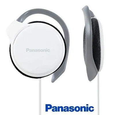 £7.98 • Buy Panasonic RP-HS46E-W White Slim Clip On Mp3 Stereo Headphones Earphones GENUINE
