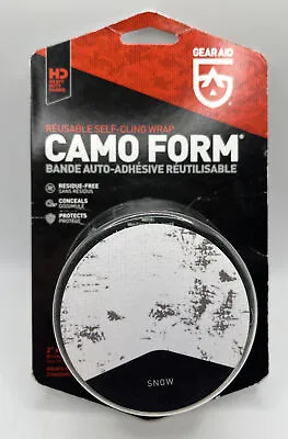GEAR AID Camo Form Reusable Self-Cling Wrap 2  X 144  - Snow. NEW FREE SHIPPING • $18.99