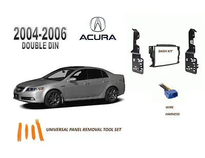 NEW 2004-2006 ACURA TL Car Stereo DOUBLE DIN Dash Kit Wire Harness • $21.49