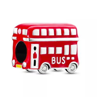 London Red Double Decker Bus Charm Tourist Transport Travel 925 Sterling Silver • £14.99