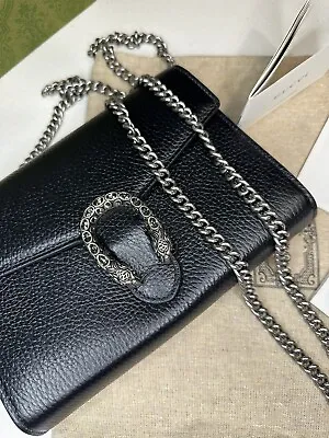 Gucci Leather Crystal Dionysus Chain Wallet • $1200