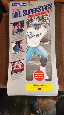 Vintage Nfl Superstars  Detroit Lions Barry Sanders Super Silhouette 12  Cling • $4.99