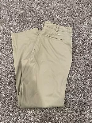 NIKE Mens Golf Pants Dri Fit 36x34 Khaki Flat Front Standard Fit Excellent Cond. • $10