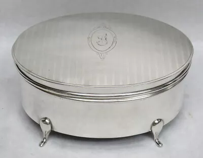 Vintage Mappin & Webb Sterling Silver Antique Jewelry Dealers Jewelry Box  • $525