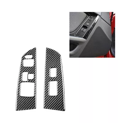 2Pcs Carbon Fiber Window Lift Switch Panel Cover Trim For Mazda RX-8 Type A • $22.70