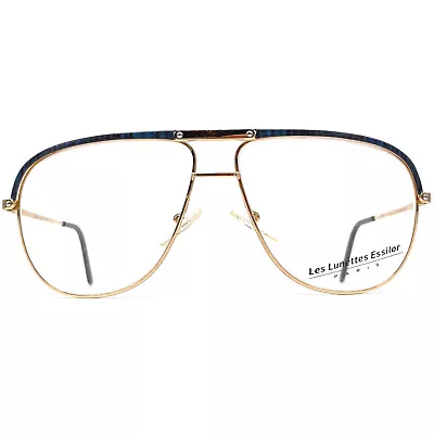 Vintage ESSILOR  Les Lunettes  722 02 063 Glasses - 80's France - Gold - Large • $177.84