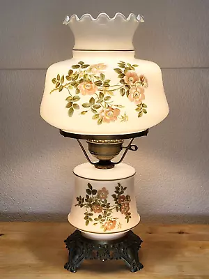 Vintage GWTW Hurricane Parlor Lamp 20  Hand Painted Nite Lite Gone W/ The Wind • $164.71