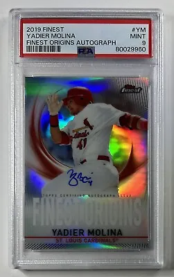 Yadier Molina 2019 Topps Finest Origins Refractor Autograph Auto PSA 9 Mint • $169.99