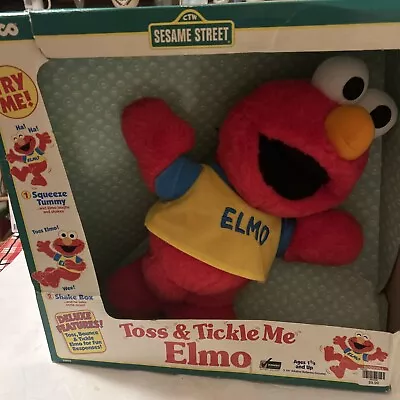 Tyco Toss And Tickle Me Elmo Plush Doll 1997 Tyco 14  Sesame Street NIB • $35.99