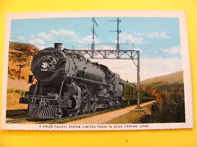 Postcard Pre WWI Train Union Pacific Railroad Locomotive Steam Engine 7038 Utah • $4.50