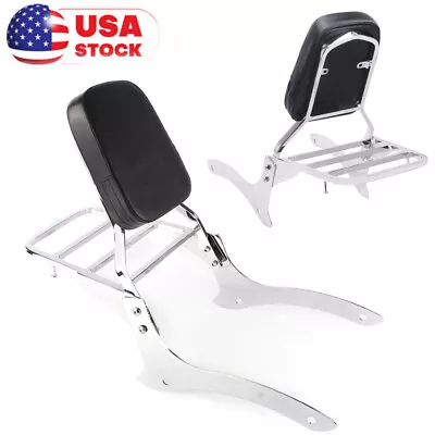 Backrest Sissy Bar & Luggage Rack For Yamaha V-Star XVS 1100 Classic 2000-2011 • $75.99