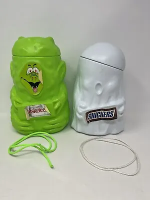 Vintage Halloween Mars 1990 Candy Bar Blow Mold Candy Buckets - Goblin Ghost • $20