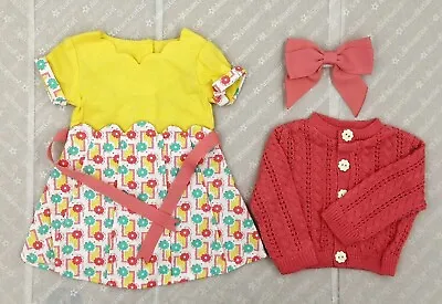 Set 3 Of Dress Sweater Cardiga Bow Fits 18'' American Doll Boy Girl Clothes • $9.99
