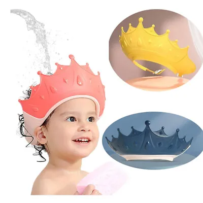 ToddlerBaby Shower Cap Shield Adjustable Crown Hair Washing Shampoo Shield Baby • £3.20