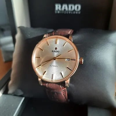 Rado Coupole Leather Strap & White Dial Automatic Watch R22861115 • £849.50