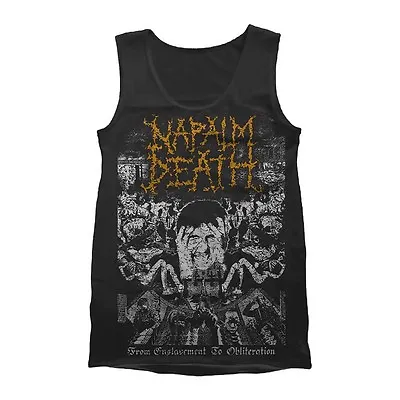 Napalm Death 'From Enslavement To Obliteration' Men's Vest - NEW OFFICIAL • £16.99