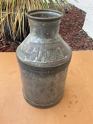 Vintage Antique HOOD Metal Dairy Milk Cream Jug Can Handle AS Co. 8 Quart • $32