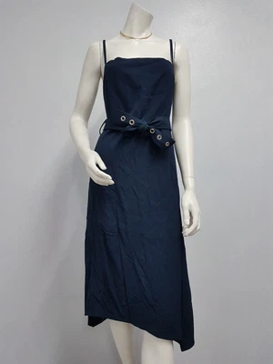 $70 • Buy Scanlan Theodore Navy Dress With Belt Size 8 (20a)