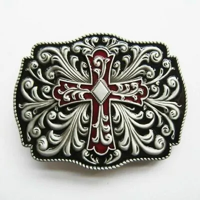 Celtic Cross Flowers Western Enamel Color Belt Buckle • $9.99