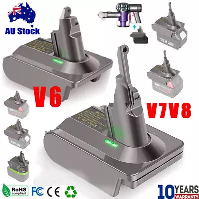 Adapter For Makita For Milwaukee 18V Battery Convert To For Dyson V6 V7 V8 AU • $27.99