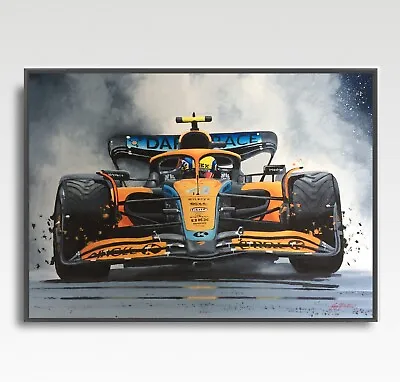 LANDO NORRIS  F1 Print From Painting By Greg Tillett Poster Formula 1 Wall Art • £19.99