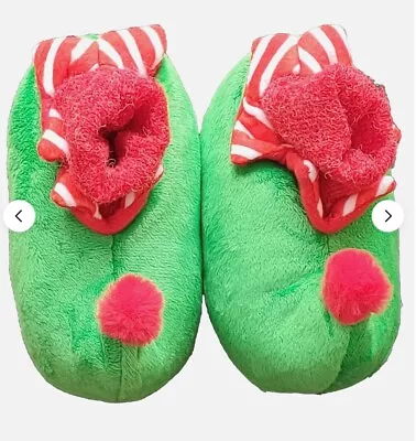 Baby Elf Slippers - Green & Red - Size 0-6 - Months - Brand New • £8.99