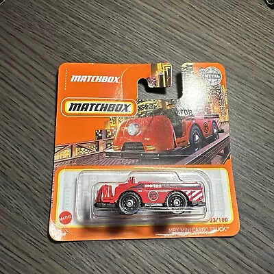 Matchbox ~ 2021 Mainline ~ 23/100 ~ MBX Mini Cargo Truck ~ Red ~ Empty Bed • $0.49