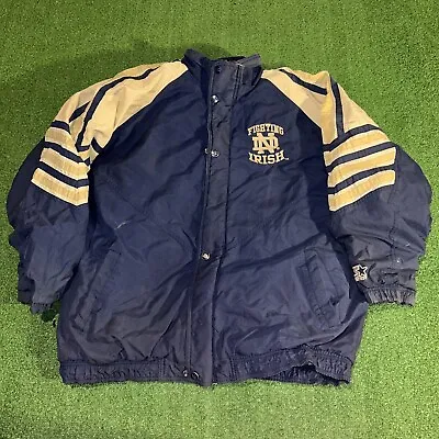 Starter NCAA Notre Dame Fighting Irish Full Zip Puffer Jacket - Mens Size XXL • $23.94