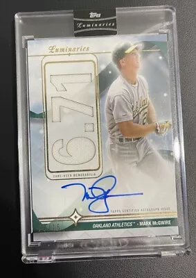 2023 Topps Luminaries Mark McGwire Homerun Kings Auto /15 • $100