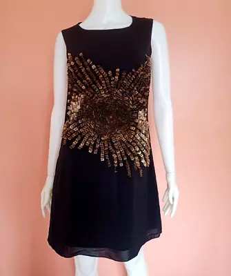 Martin Grant Beaded/applique Sleeveless Little Black Dress Size S • $100