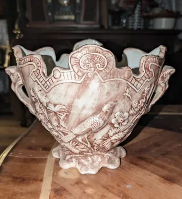 Vintage Ceramic Bird Planter - Old Fashioned Bird Decorative Bowl  • $17