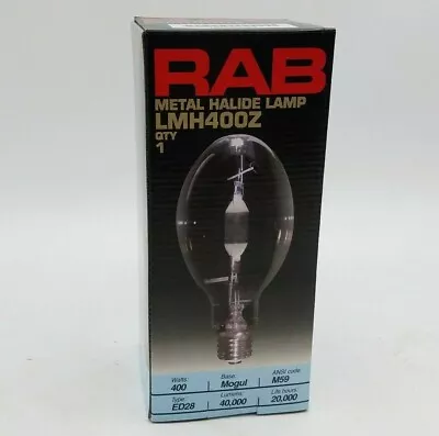 RAB LMH400Z Metal Halide Lamp 400W Light Bulb ED28 40000 Lumens 20000 Hr Life • $14.63