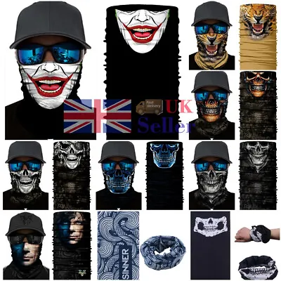 £1.99 • Buy Multi Use Skulls Biker Balaclava Neck Tube Snood Scarf Face Mask Warmer Bandana