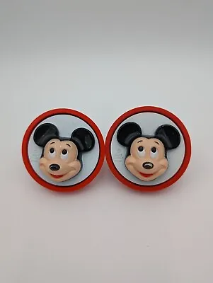 Vintage Pair Walt Disney Productions Mickey Mouse Night Light GE 1977 Working • $8.99