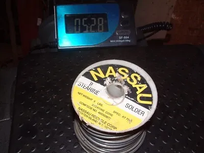 Nassau B Stearine Solder 5.2 Lbs Spec. 7241 • $99