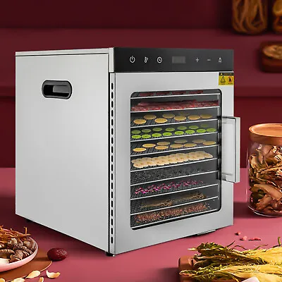 $189 • Buy 10Trays Food Dehydrator Machine 800W Commercial Fruit Jerky Beef Meat Dryer LCD.