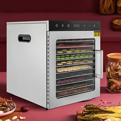 Stainless Steel 10 Tray Food Dehydrator Meat Dryer Digital Fruit Dryer Machine • $182.40