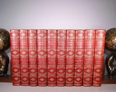 1890s The Works Of Charles Dickens 22 Works In 10  Vols Illustrated Complete • £950