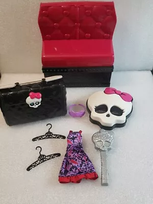 Monster High Mixed Lot- Cafe Bench Dress Hangers Brush Fortune Skull • $7