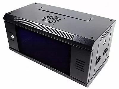 £75.99 • Buy 4U 19  Black Network Cabinet Data Comms Wall Rack, Patch Panel, Switch, PDU LAN.