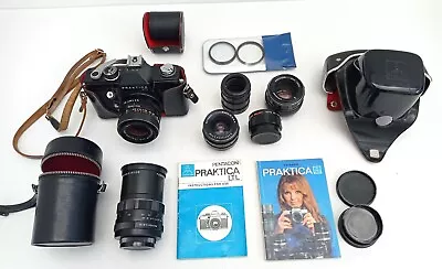 Praktica Pentacon LTL Carl Zeiss Lense Plus Case Lenses Manual Accessories • £62